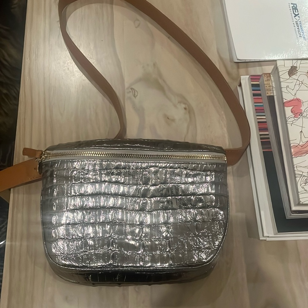 Clare V Fanny pack in silver metallic.  Never used, brand new.